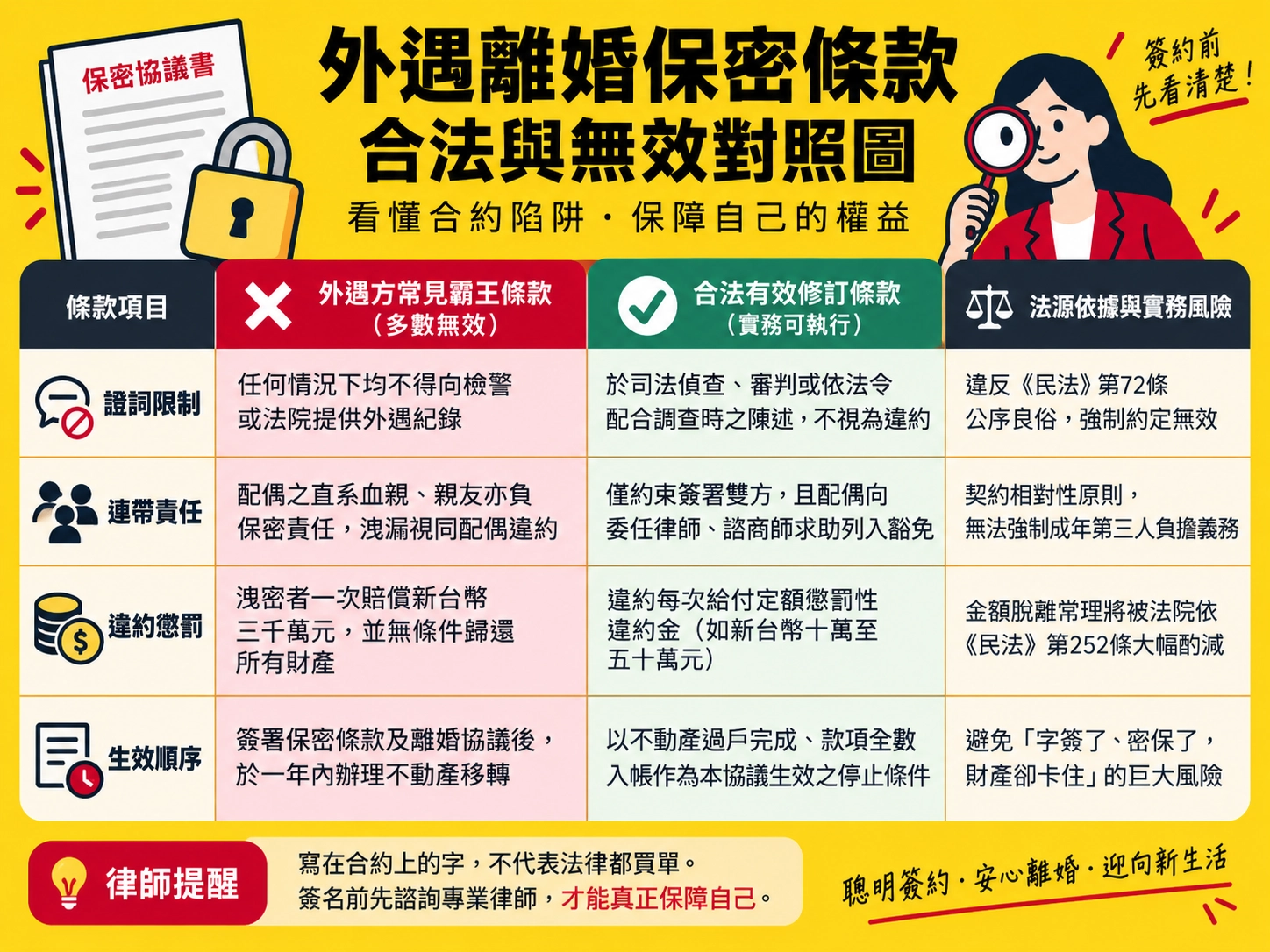 divorce-confidentiality-clause-comparison